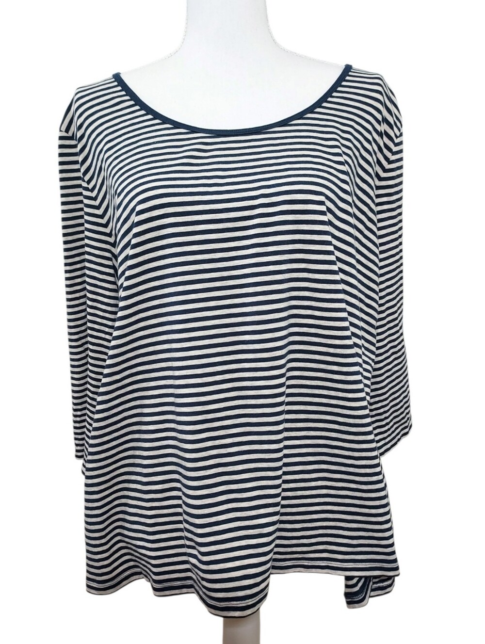 Sea Salt Cornwall Navy and Cream Striped Long Sleeve Tee 18